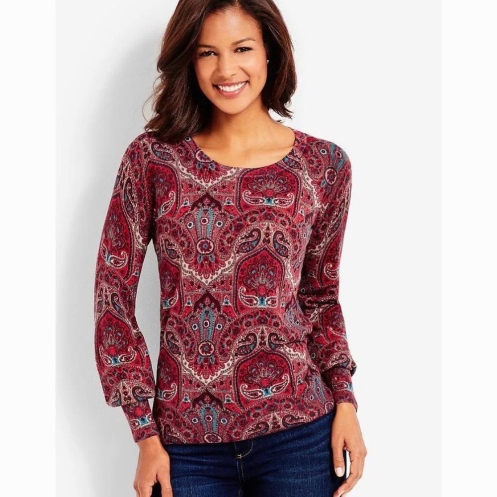 Talbot’s Merino Wool Paisley Sweater - PM